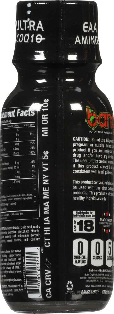 slide 4 of 12, Bang Carbonated Peach Mango Energy Shot 3 fl oz, 3 oz