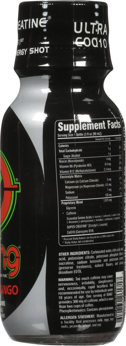 slide 5 of 12, Bang Carbonated Peach Mango Energy Shot 3 fl oz, 3 oz