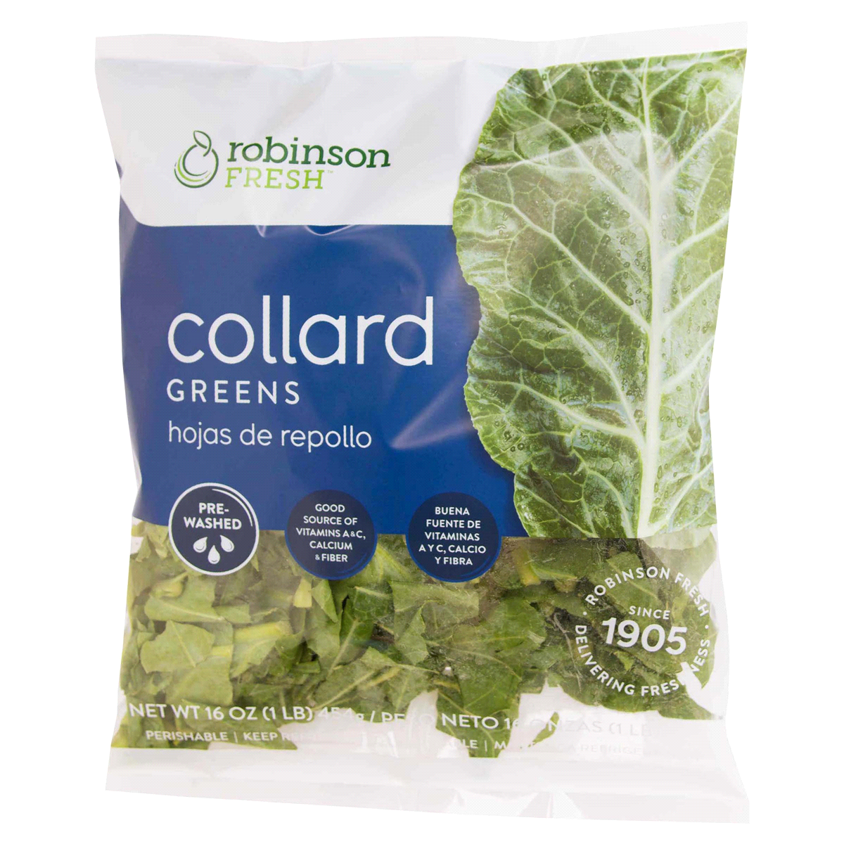 slide 1 of 5, Robinson Fresh Collard Green -Prewashed, 16 oz