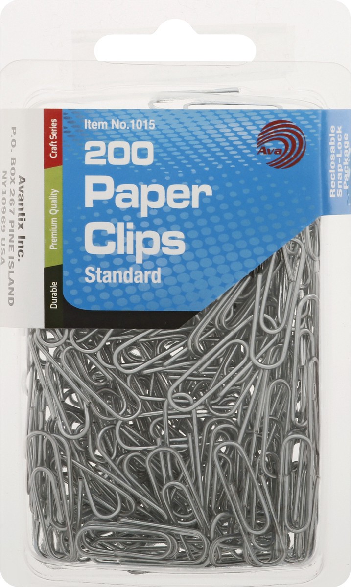 slide 3 of 10, AVA Standard Paper Clips 200 ea, 1 ct