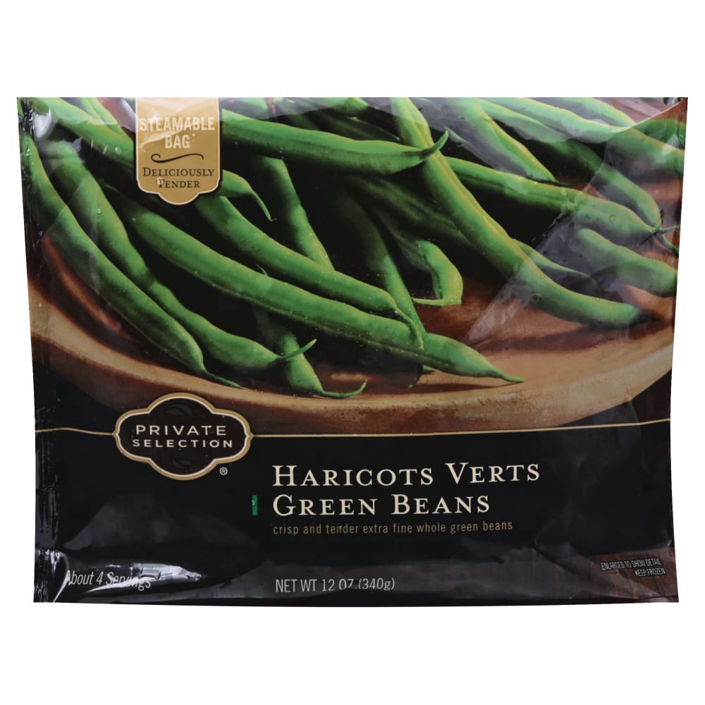 slide 1 of 1, Private Selection Haricots Verts Green Beans, 12 oz