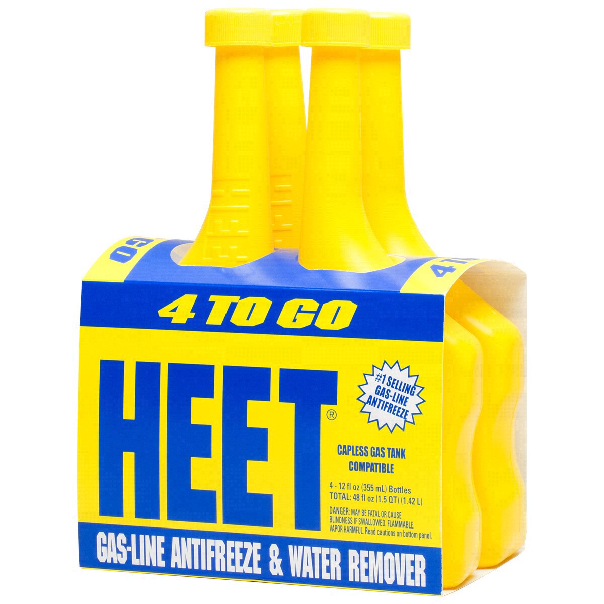 slide 3 of 5, HEET (28205) Gas-Line Antifreeze and Water Remover, 4 ct; 12 fl oz