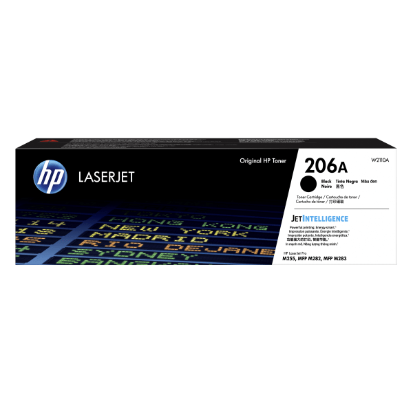 slide 1 of 2, HP 206A Black Toner Cartridge (W2110A), 1 ct