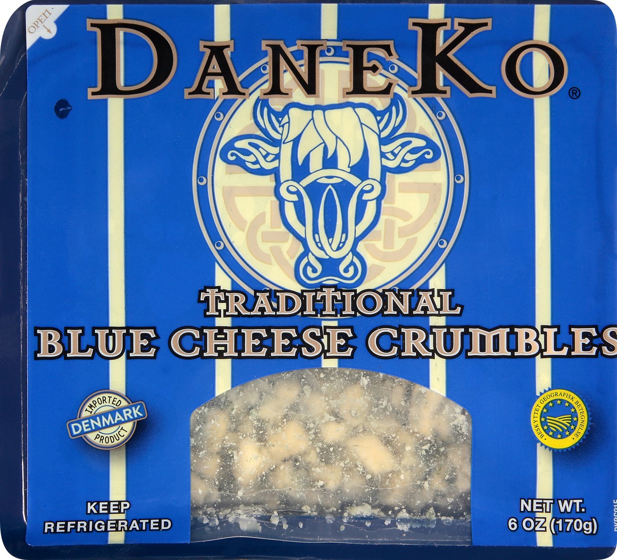 slide 1 of 1, DaneKo Blue Cheese Crumbles, 6 oz