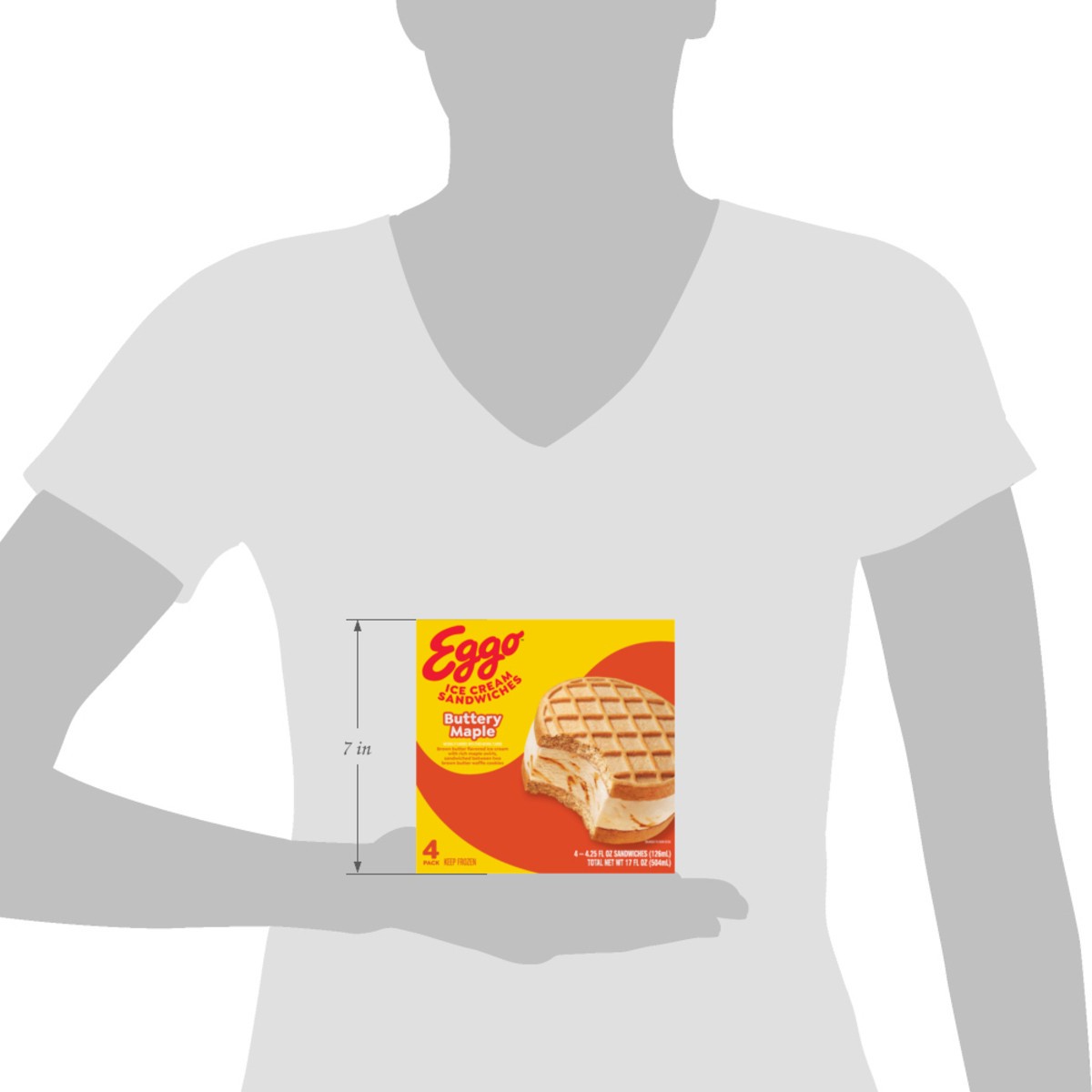 slide 8 of 9, Eggo Kellogg's Eggo Buttery Maple Ice Cream Sandwiches, 4 ct