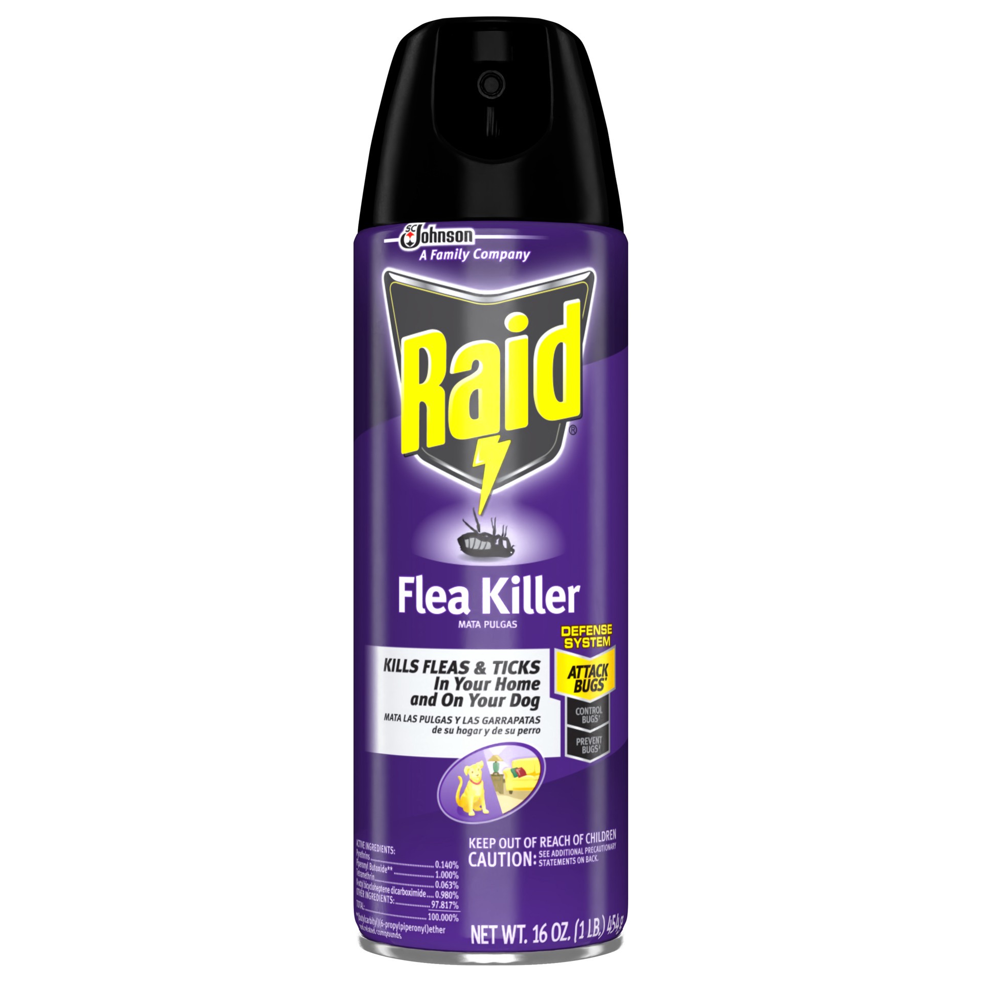 slide 1 of 5, Raid Flea Killer, 16 oz