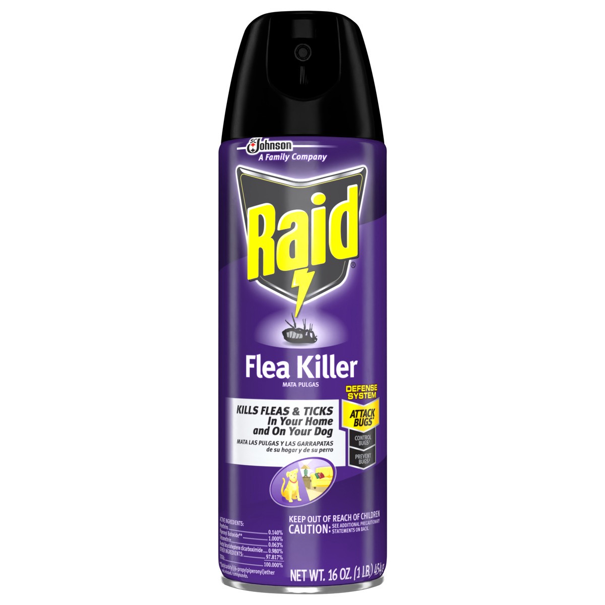 slide 1 of 5, Raid Flea Killer, 16 oz
