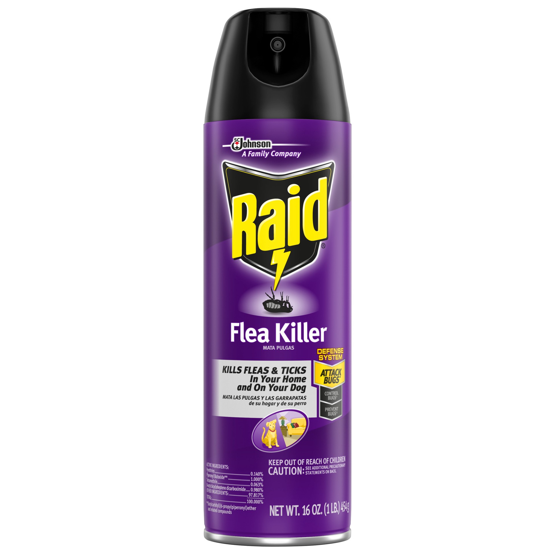 slide 1 of 5, Raid Flea Killer, 16 oz