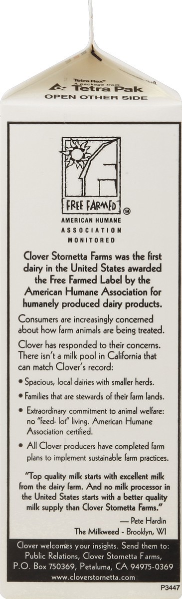 slide 3 of 4, Clover Sonoma Fat Free Milk 1 qt, 32 oz