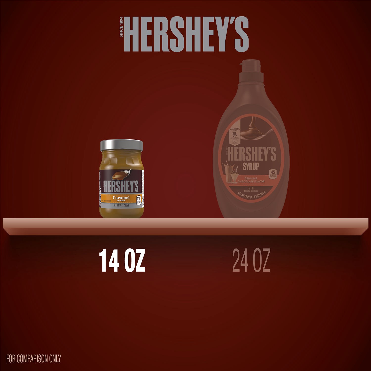 slide 6 of 8, Hershey's Topping, Caramel, 14 oz