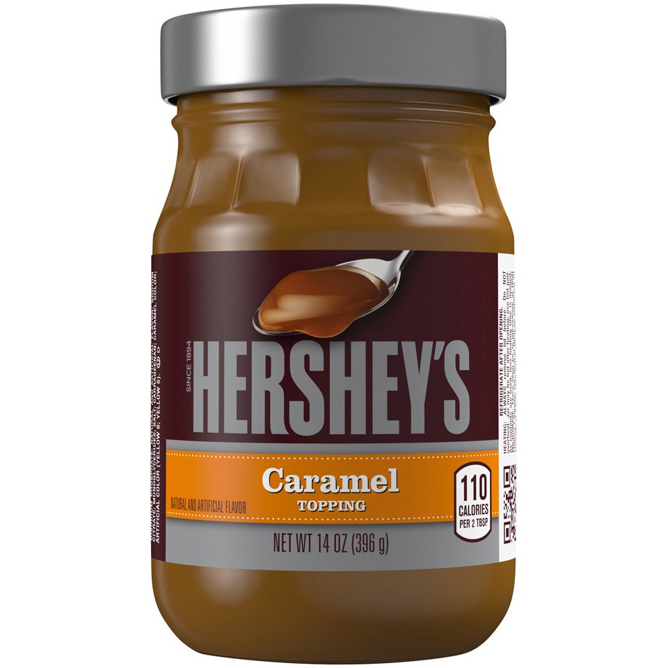 slide 1 of 8, Hershey's Topping, Caramel, 14 oz