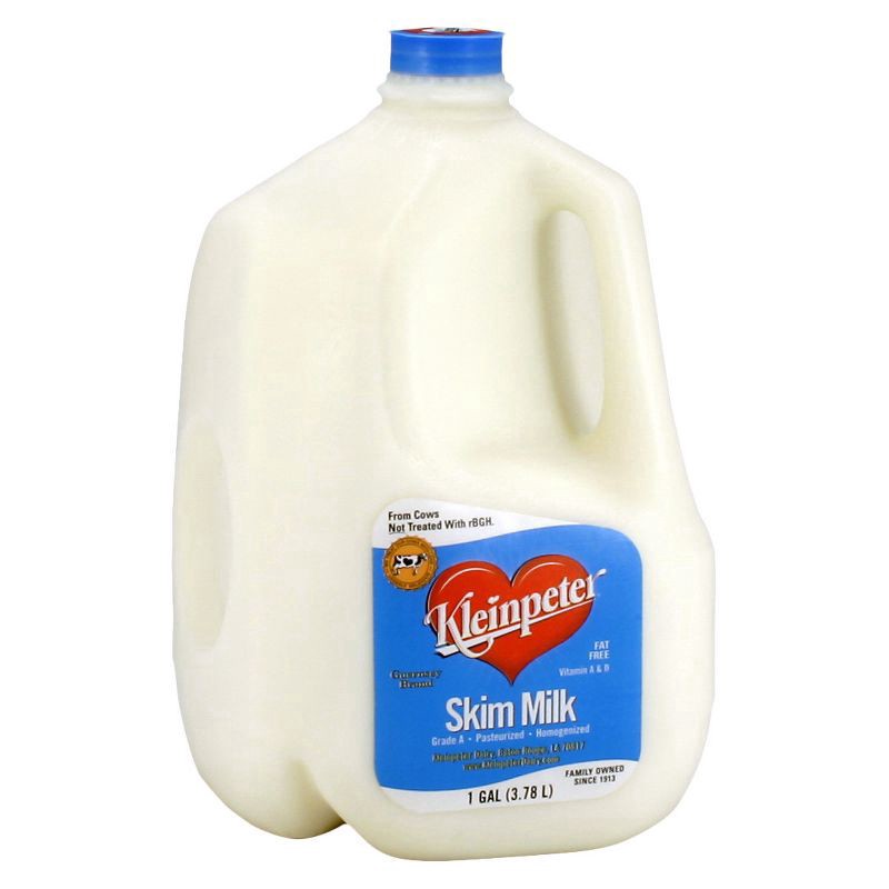 slide 1 of 1, Kleinpeter Skim Milk - 1gal, 1 gal