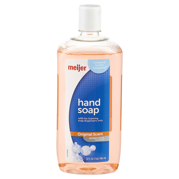 slide 1 of 1, Meijer Foaming Hand Soap Antibacterial, Original, 32 oz