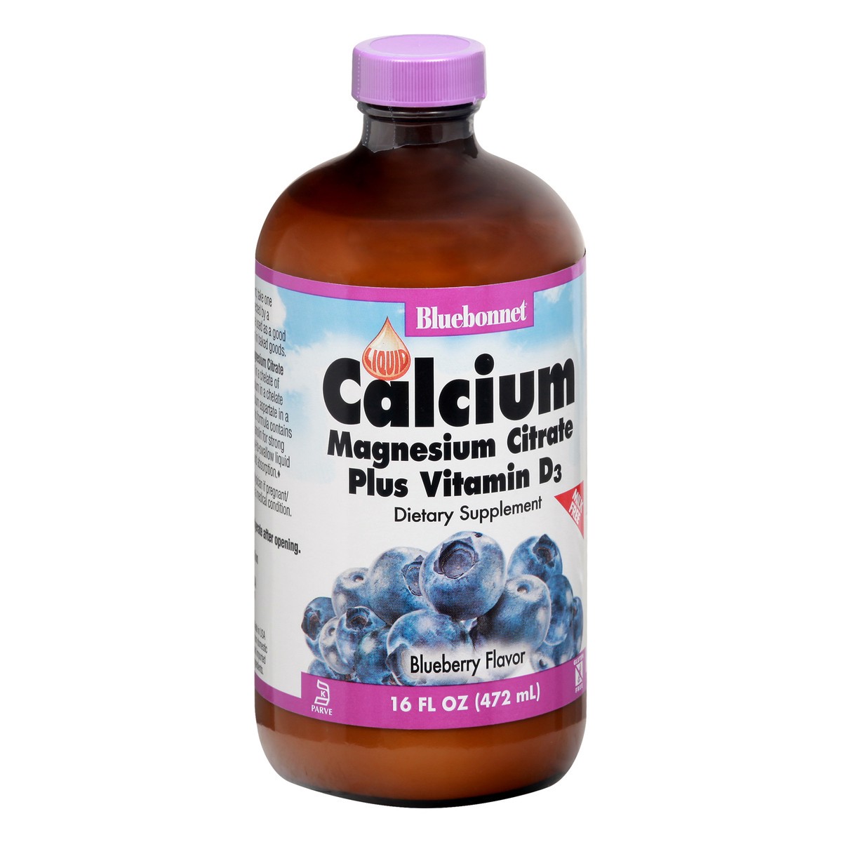 slide 4 of 9, Bluebonnet Nutrition Calcium Magnesium Citrate Blueberry Flavor Liquid, 16 fl oz