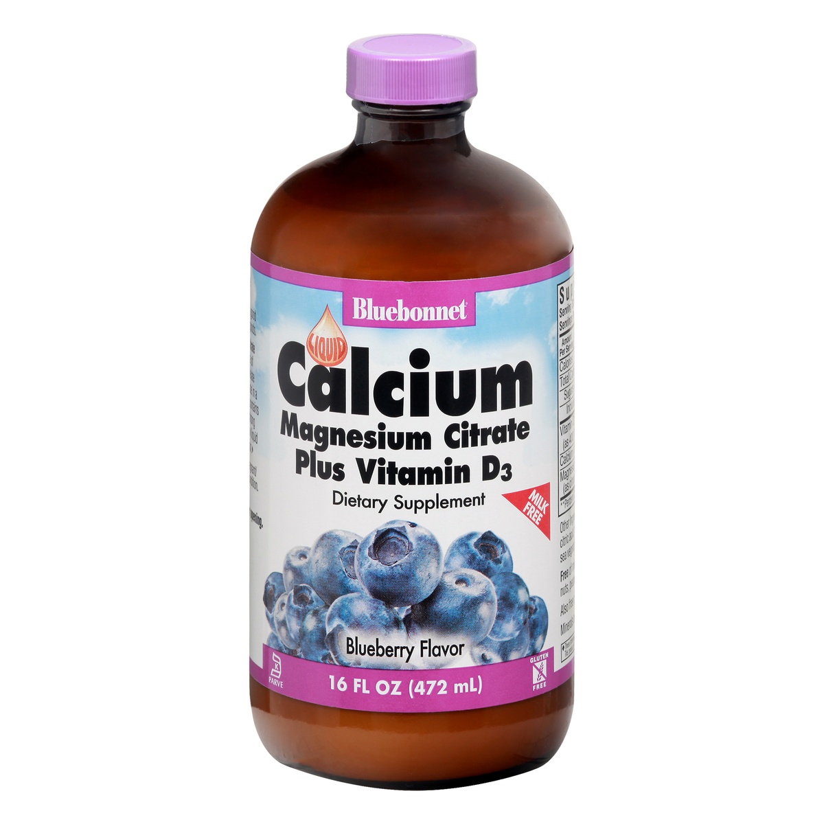 slide 1 of 1, Bluebonnet Nutrition Liquid Calcium Magnesium Strawberry, 16 fl oz