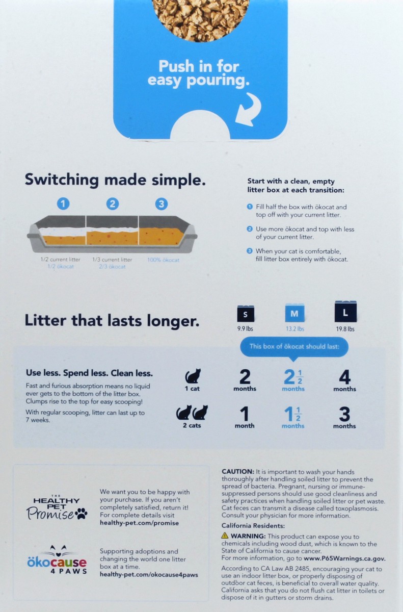 slide 11 of 11, okocat Original Clumping Litter 13.2 lb, 13.20 lb