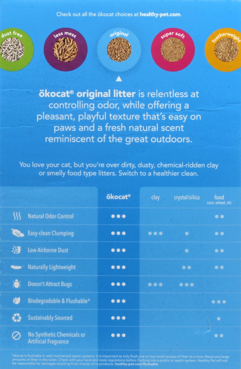 slide 4 of 11, okocat Original Clumping Litter 13.2 lb, 13.20 lb