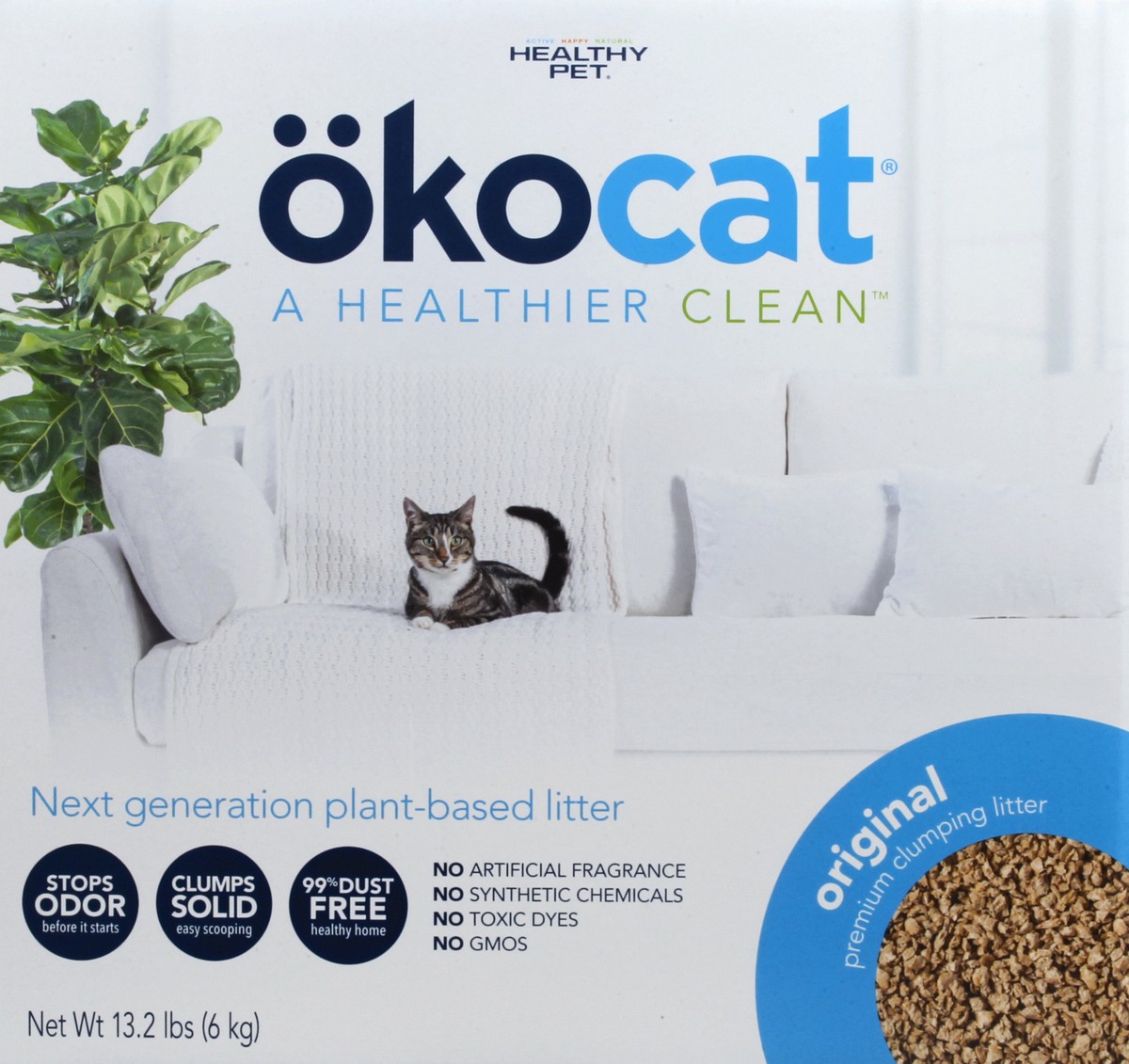 slide 6 of 11, okocat Original Clumping Litter 13.2 lb, 13.20 lb