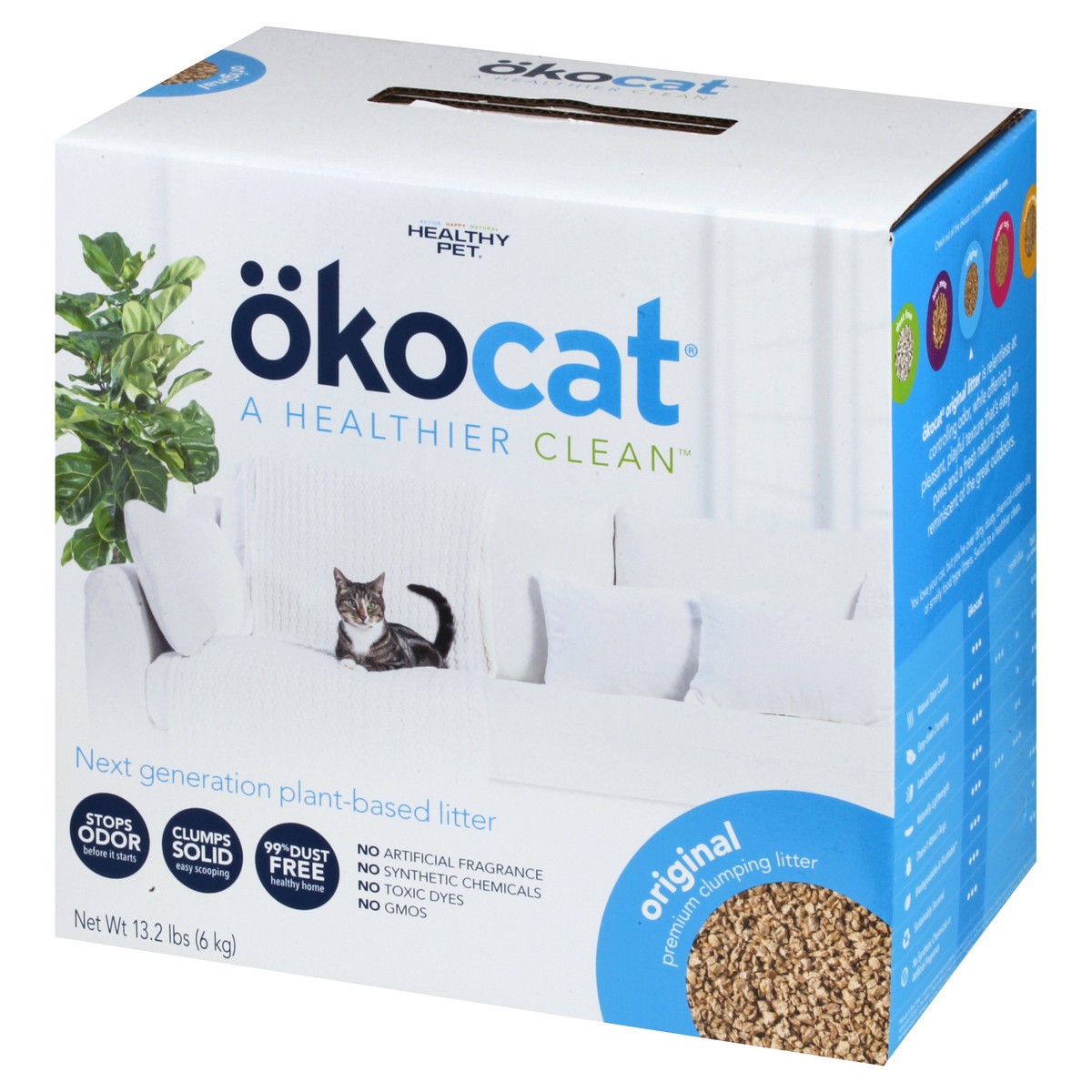 slide 7 of 11, okocat Original Clumping Litter 13.2 lb, 13.20 lb