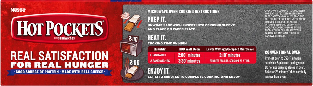 slide 3 of 9, Hot Pockets Frozen Sandwich, 54 oz