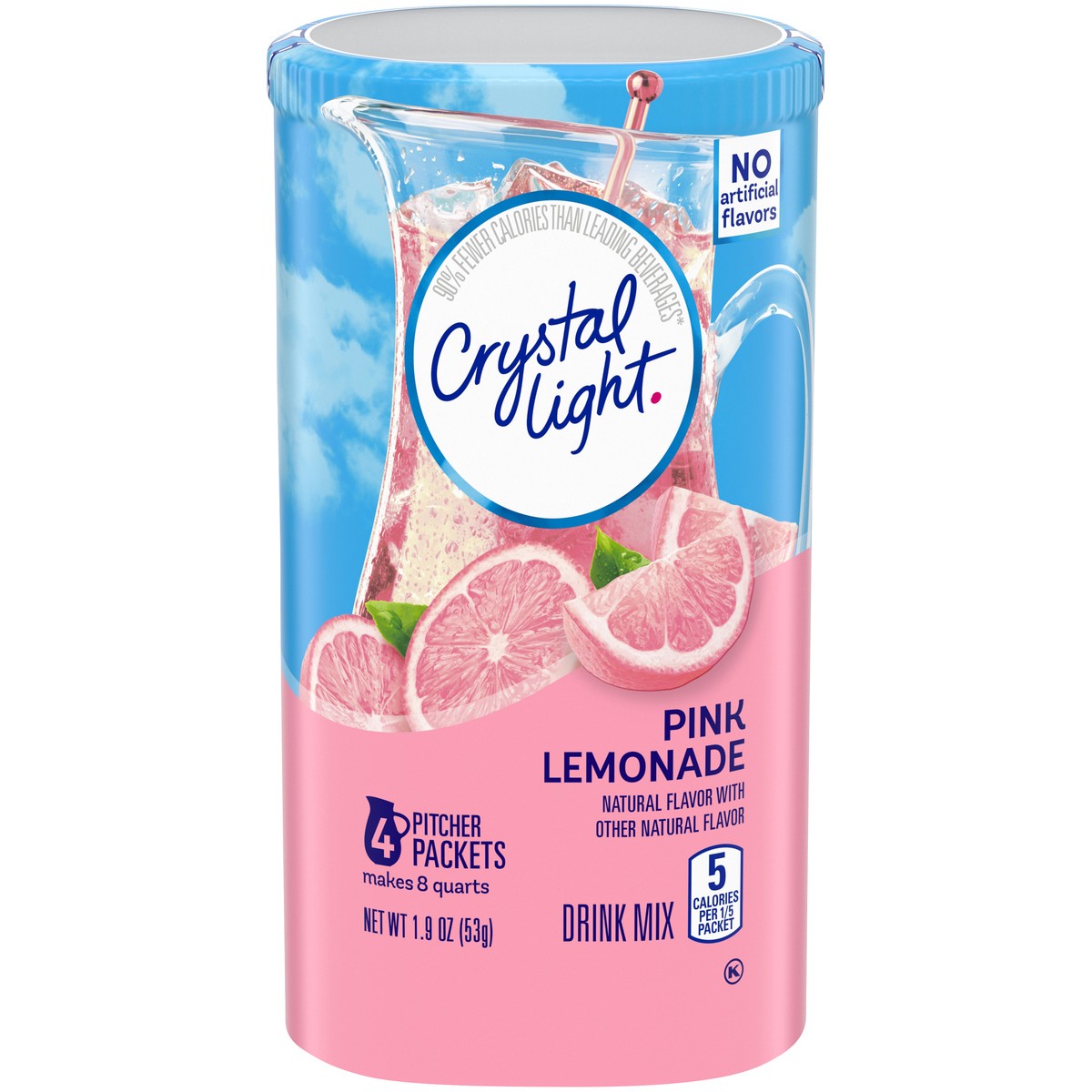 slide 1 of 6, Crystal Light Pink Lemonade Naturally Flavored with other natural flavor Powdered Drink Mix, 4 ct Pitcher Packets, 4 ct