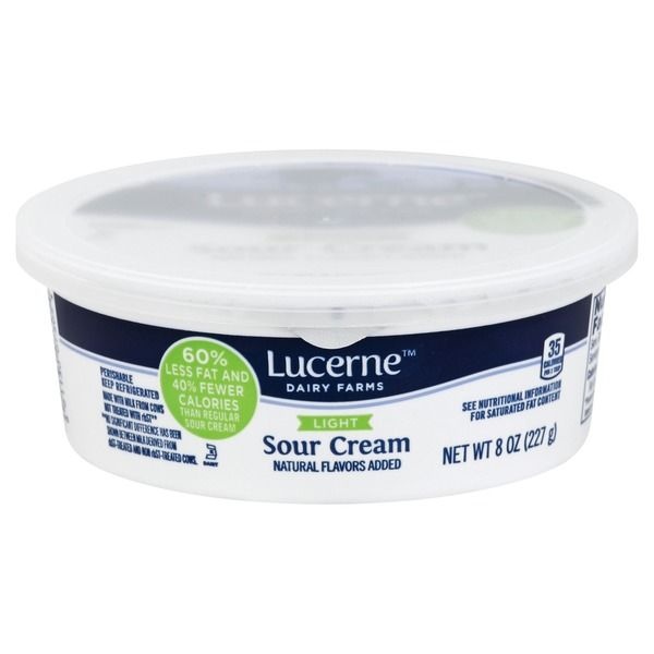 slide 1 of 3, Lucerne Dairy Farms Light Sour Cream, 