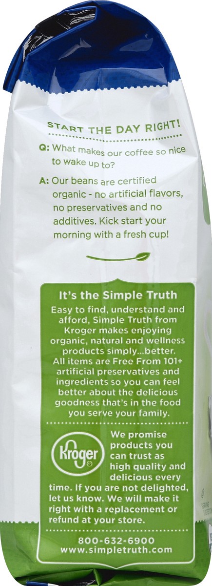 slide 4 of 6, Simple Truth Organic Fair Trade Medium Dark Roast Ground Coffee, 11 oz