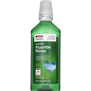 slide 1 of 1, CVS Health Anticavity Alcohol Free Fluoride Rinse, Mint, 18 Oz, 1 ct