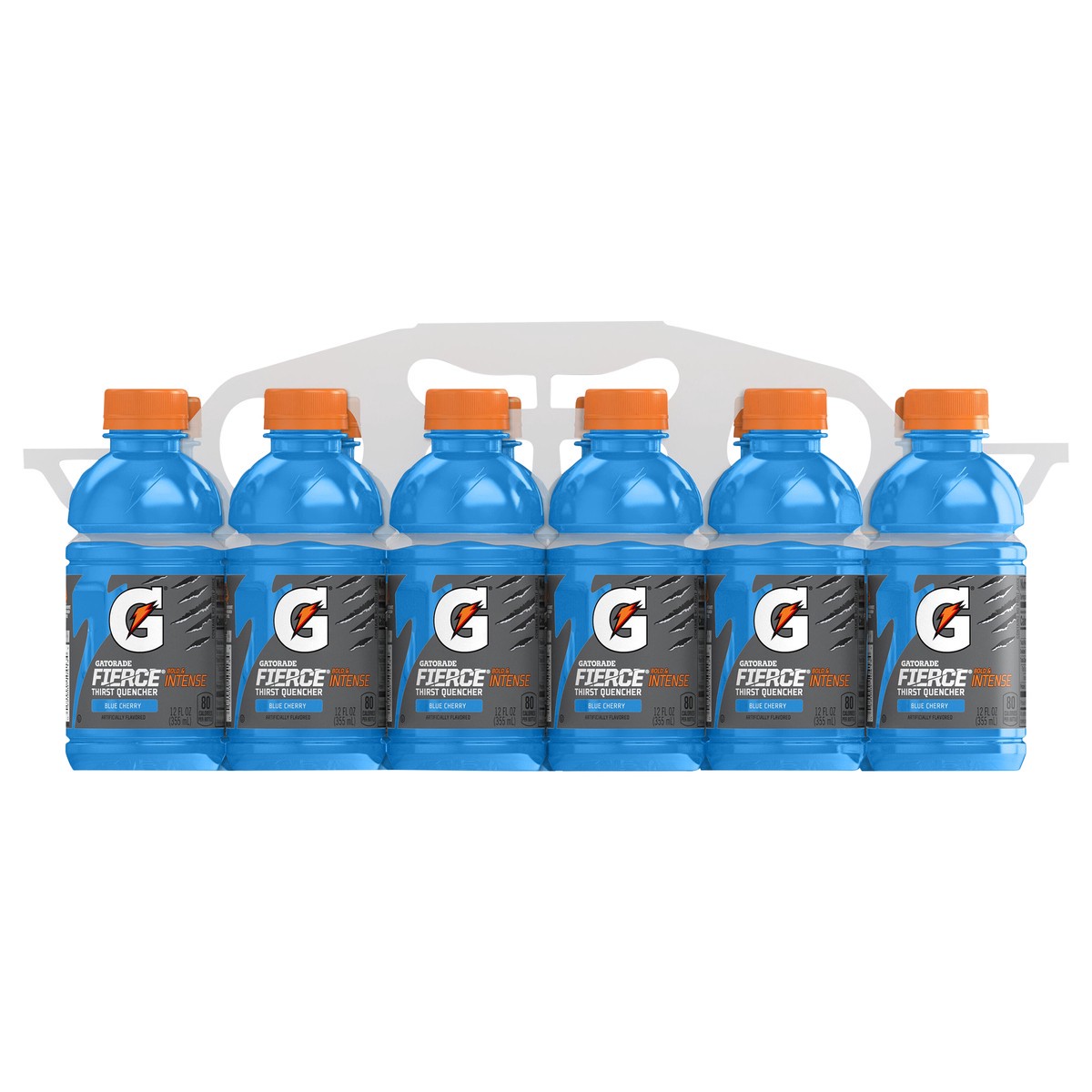 slide 1 of 7, Gatorade Fierce Thirst Quencher Blue Cherry Artificially Flavored 12 Fl Oz 12 Count, 144 oz