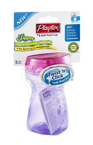 slide 1 of 1, Playtex Lil' Gripper Spill-Proof Cup, 9 oz