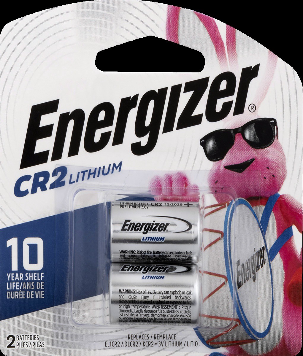 slide 1 of 9, Energizer CR2 Lithium 2 Pack, 2 ct
