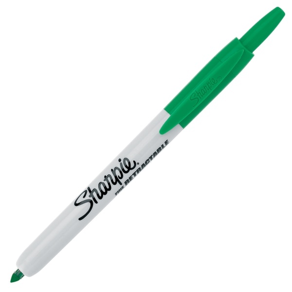 slide 1 of 1, Sharpie Retractable Permanent Marker, Green, 1 ct