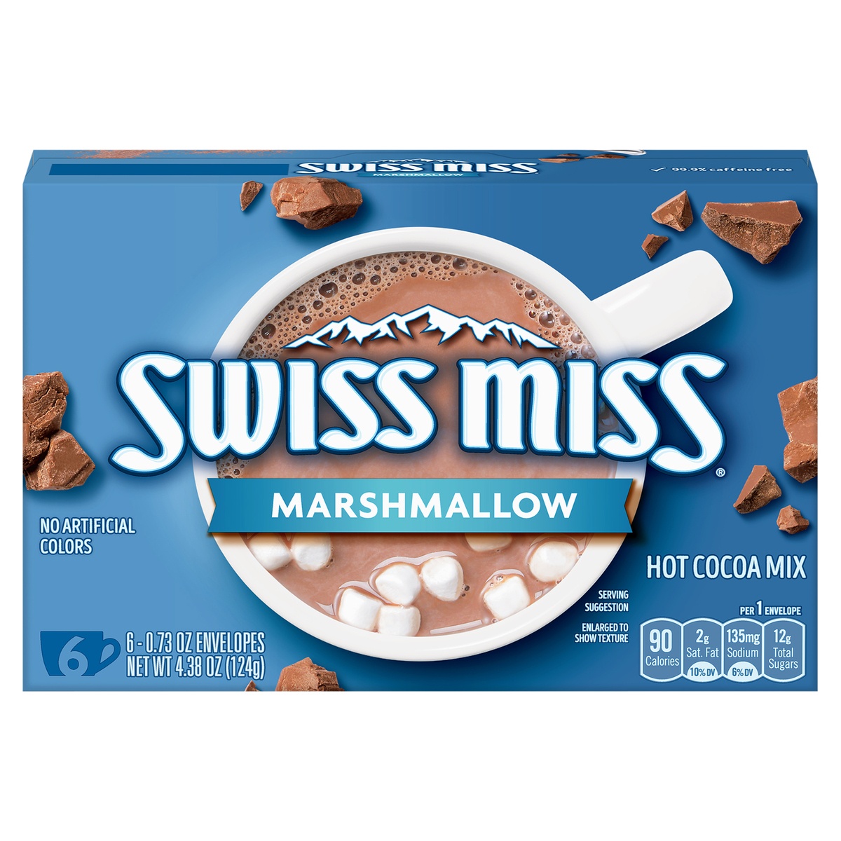 slide 1 of 1, Swiss Miss Hot Cocoa Mix with Marshmallows, 6 ct; 0.73 oz