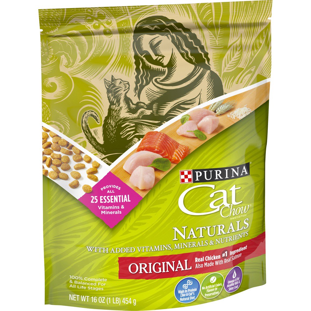 slide 6 of 10, Cat Chow Purina Cat Chow Naturals With Added Vitamins, Minerals and Nutrients Dry Cat Food, Naturals Original, 16 oz