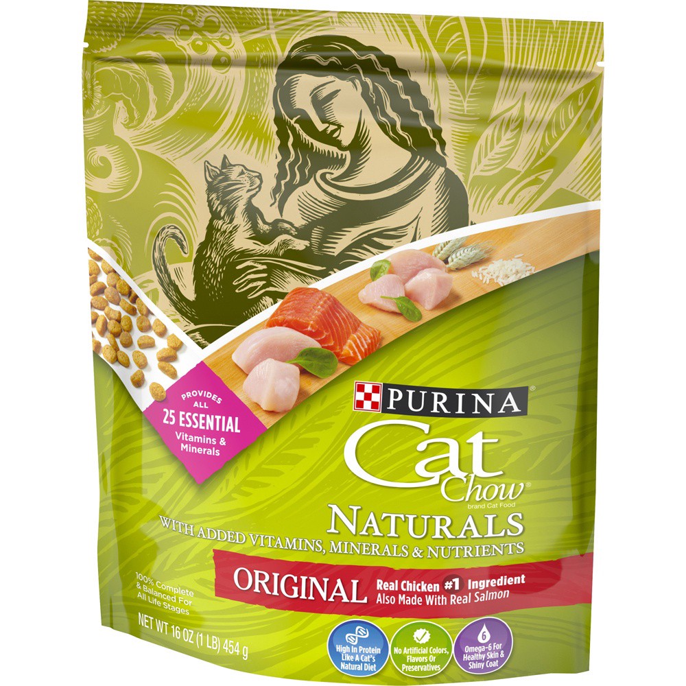 slide 5 of 10, Cat Chow Purina Cat Chow Naturals With Added Vitamins, Minerals and Nutrients Dry Cat Food, Naturals Original, 16 oz