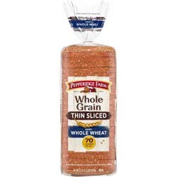 Pepperidge Farm Whole Grain Thin-Sliced 100% Whole Wheat Bread, 22 Oz Loaf