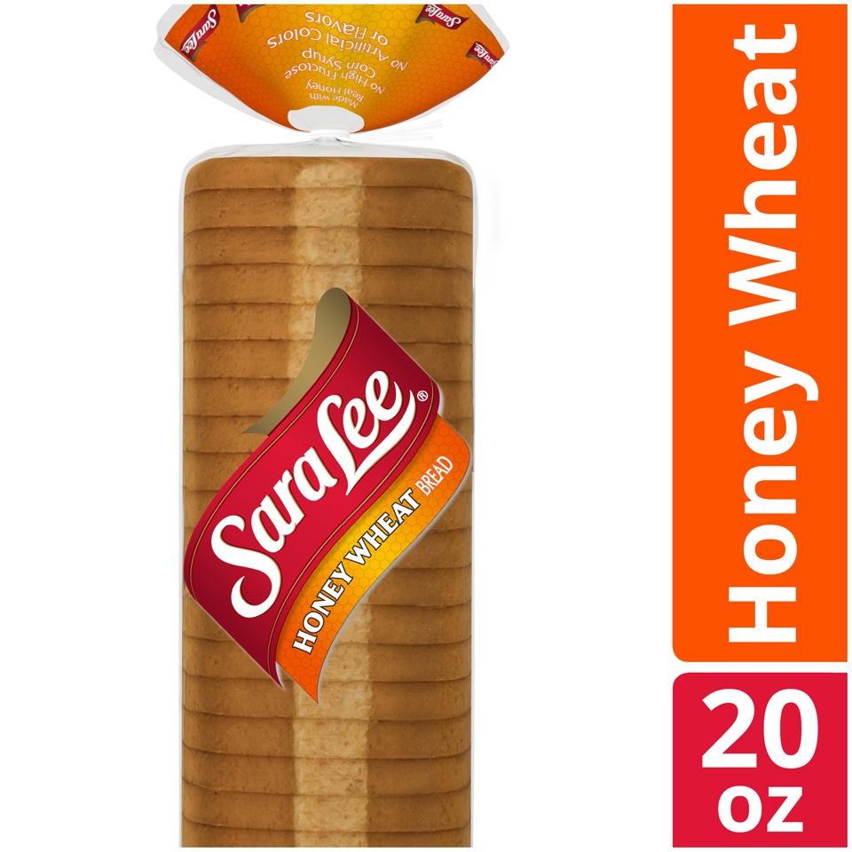 slide 2 of 9, Sara Lee Honey Wheat Bread, 20 oz