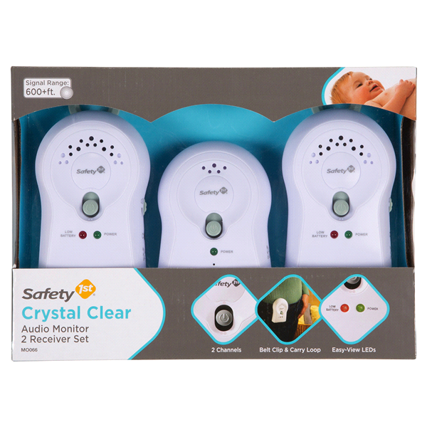 slide 1 of 2, Safety 1st Crystal Clear Audio Baby Monitor 2 Receiver Set System, 2 ct