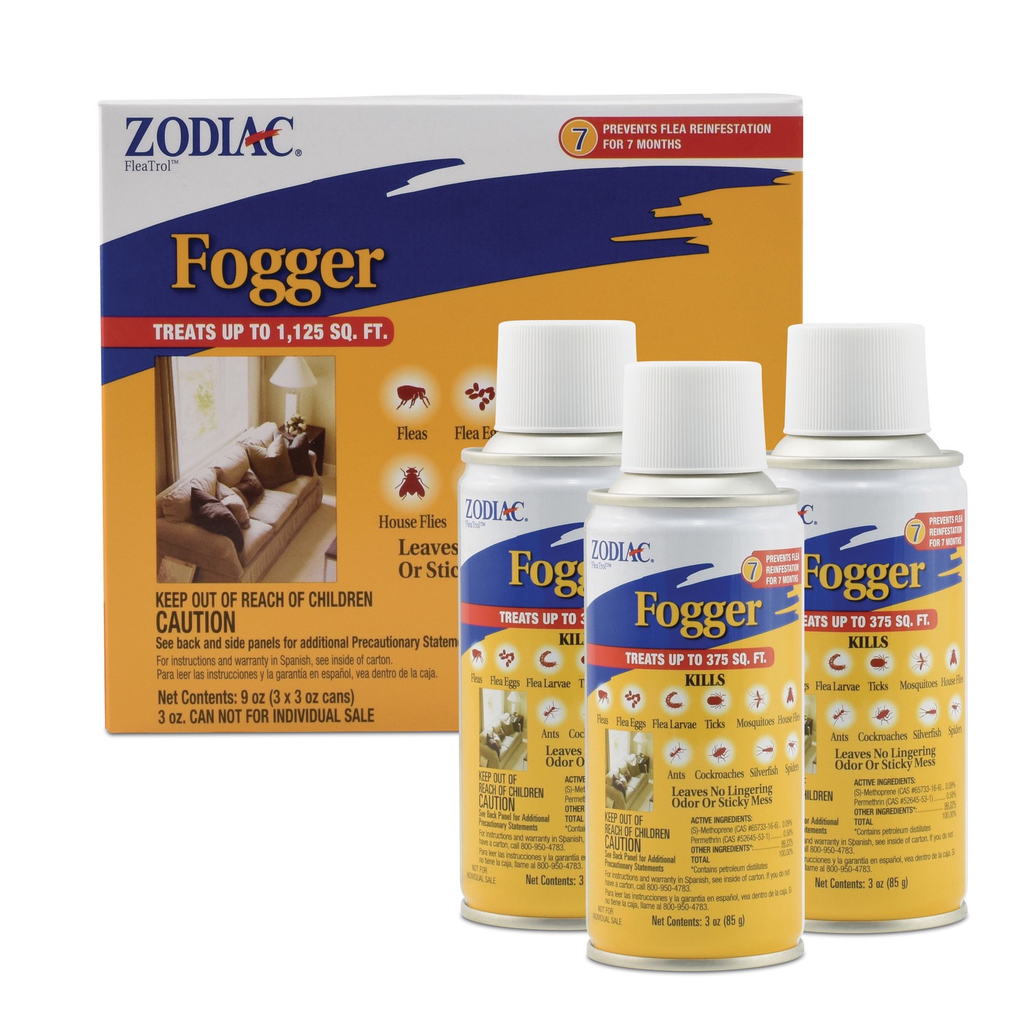 slide 1 of 6, Zodiac Fogger 3 ounce cans, 3 Pack, 1 ct