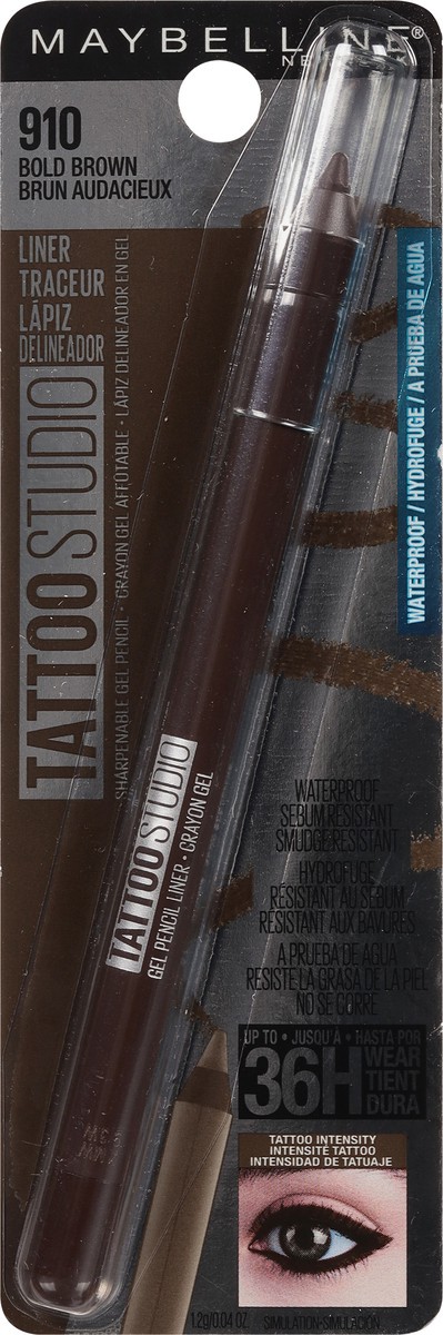 slide 5 of 9, Tattoo Studio Bold Brown 910 Waterproof Liner 0.04 oz, 0.04 oz