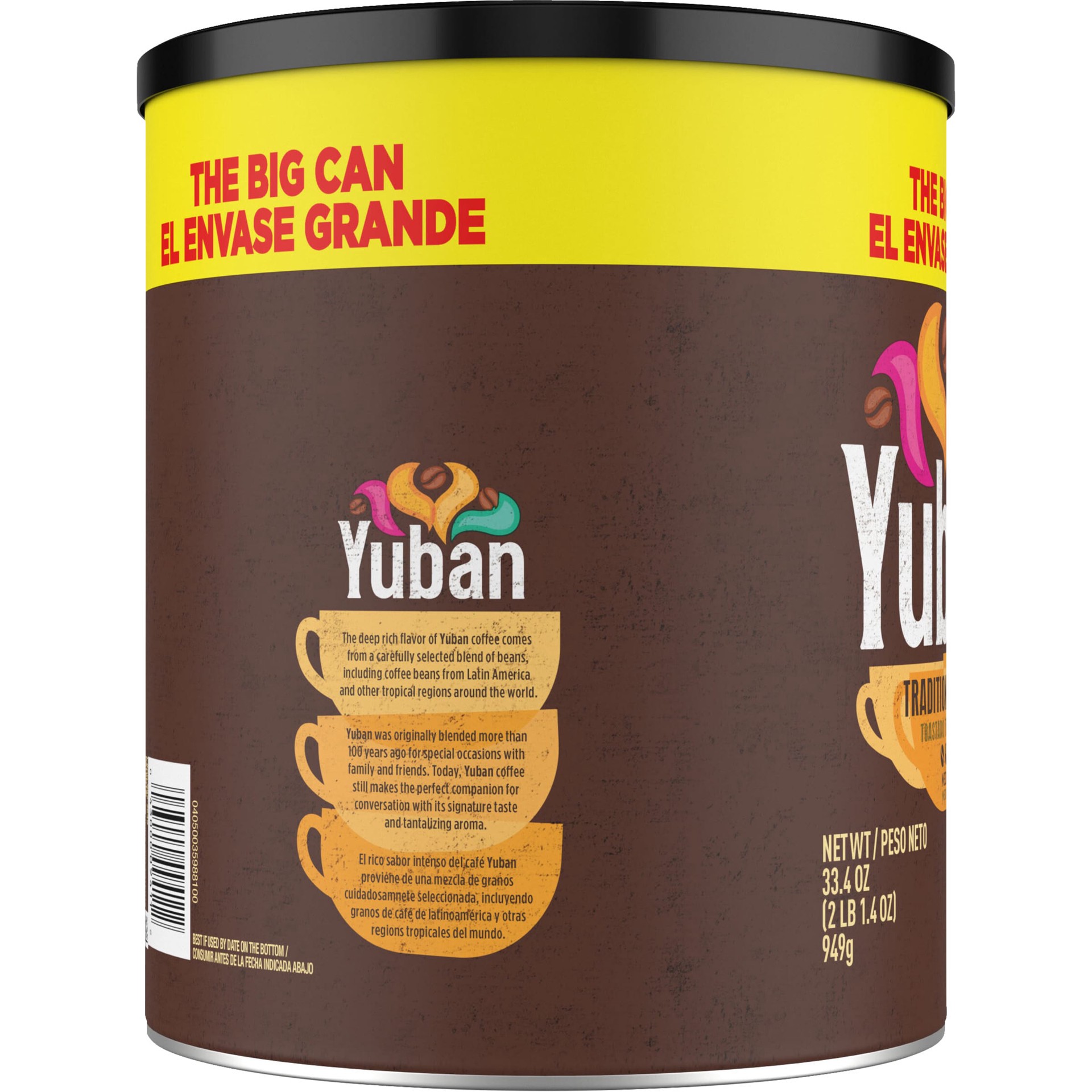 slide 7 of 10, Yuban Traditional Medium Roast Ground Coffee, The Big Can, 33.4 oz Canister, 33.40 oz