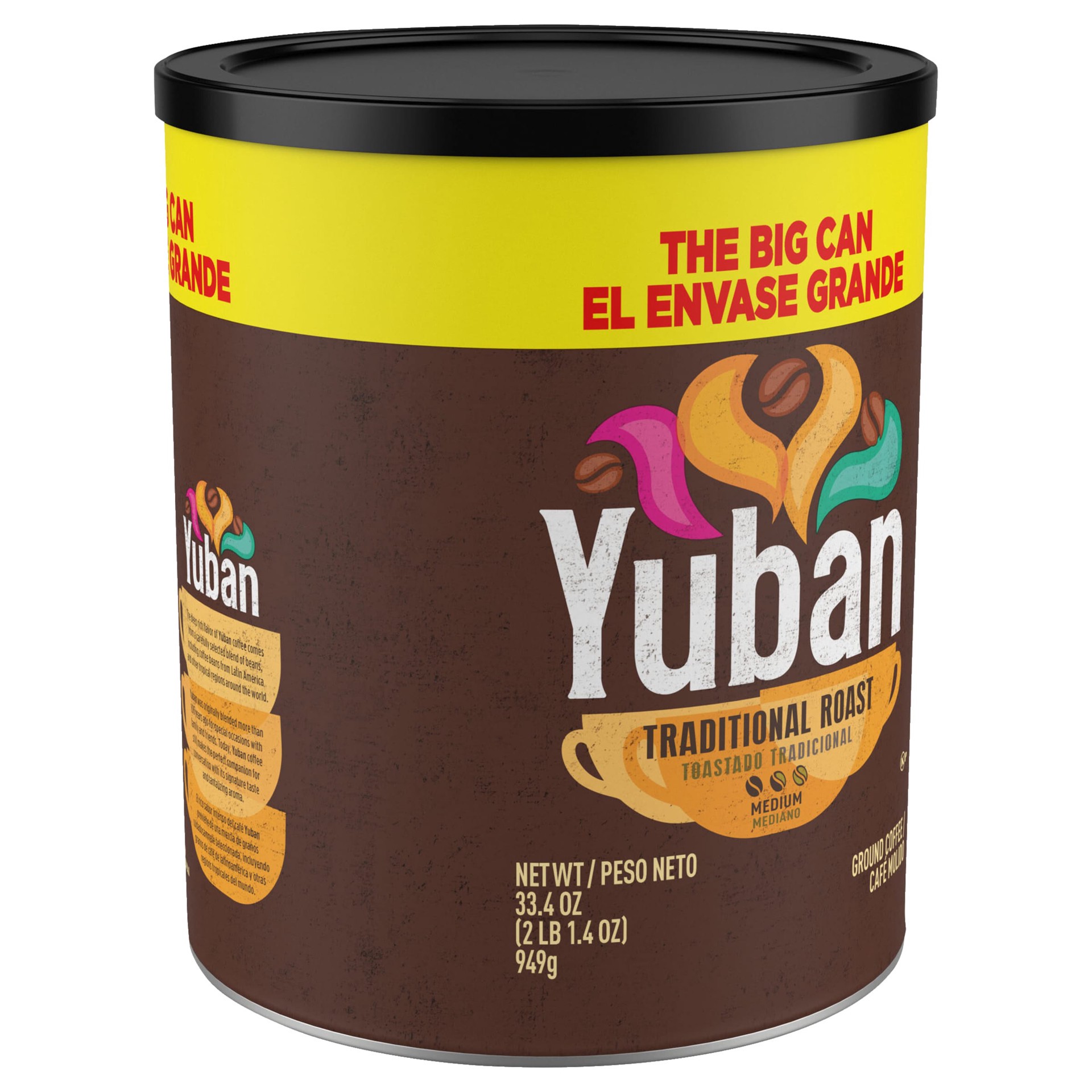 slide 3 of 10, Yuban Traditional Medium Roast Ground Coffee, The Big Can, 33.4 oz Canister, 33.40 oz