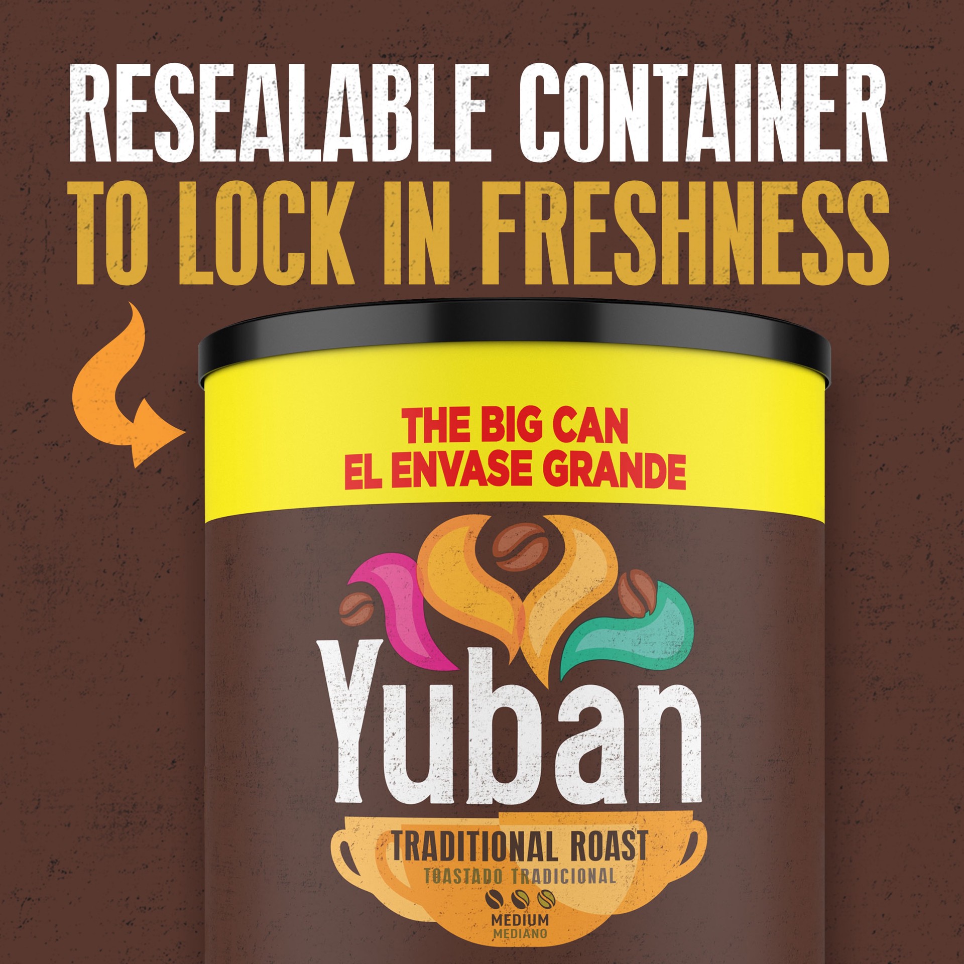 slide 6 of 10, Yuban Traditional Medium Roast Ground Coffee, The Big Can, 33.4 oz Canister, 33.40 oz