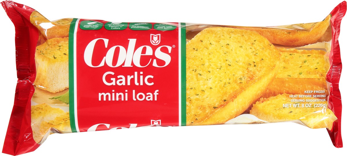 slide 1 of 9, Cole's Garlic Bread Mini Loaf, 8 oz