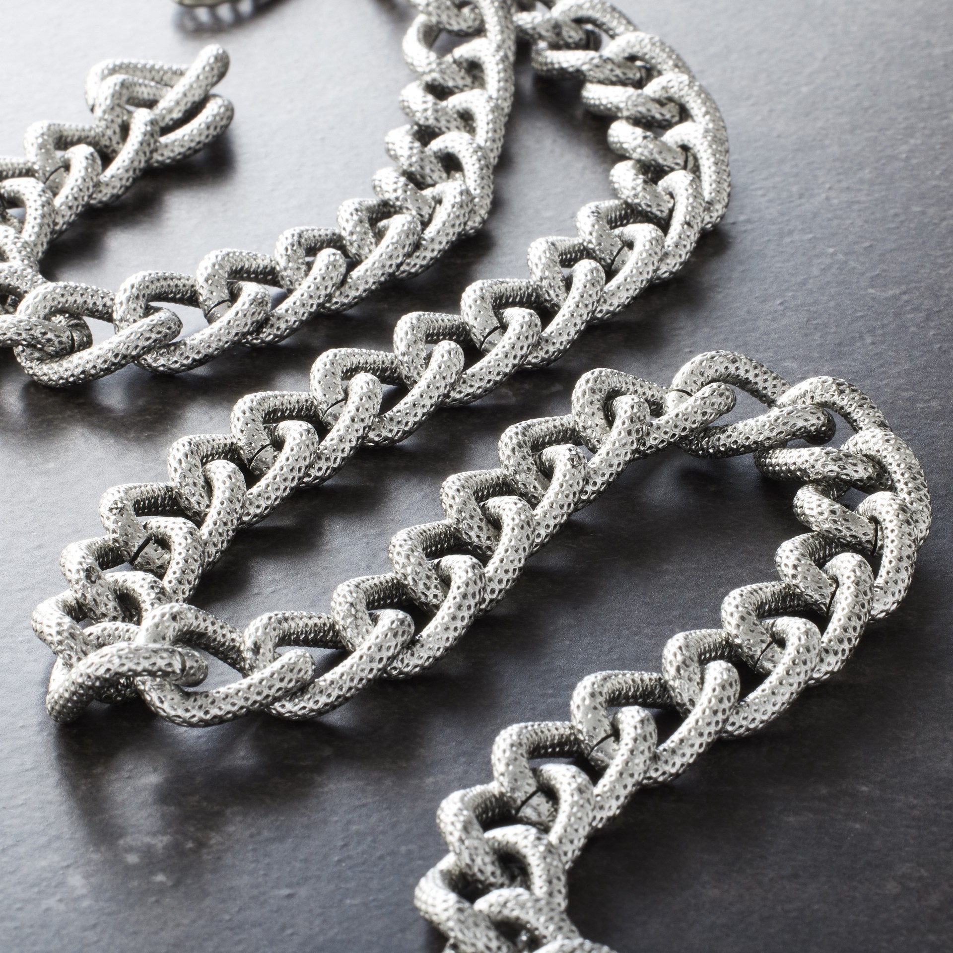 slide 3 of 3, Antique Rhodium Chunky Chain By Bead Landing, 24 in