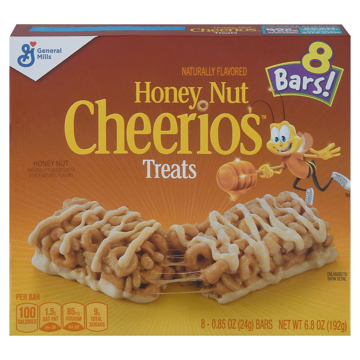 slide 1 of 3, Cheerios Honey Nut Treats 8 - 0.85 oz Bars, 8 ct