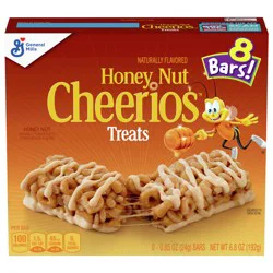 Cheerios Honey Nut Cheerios Breakfast Cereal Treat Bars, Snack Bars, 8 ct