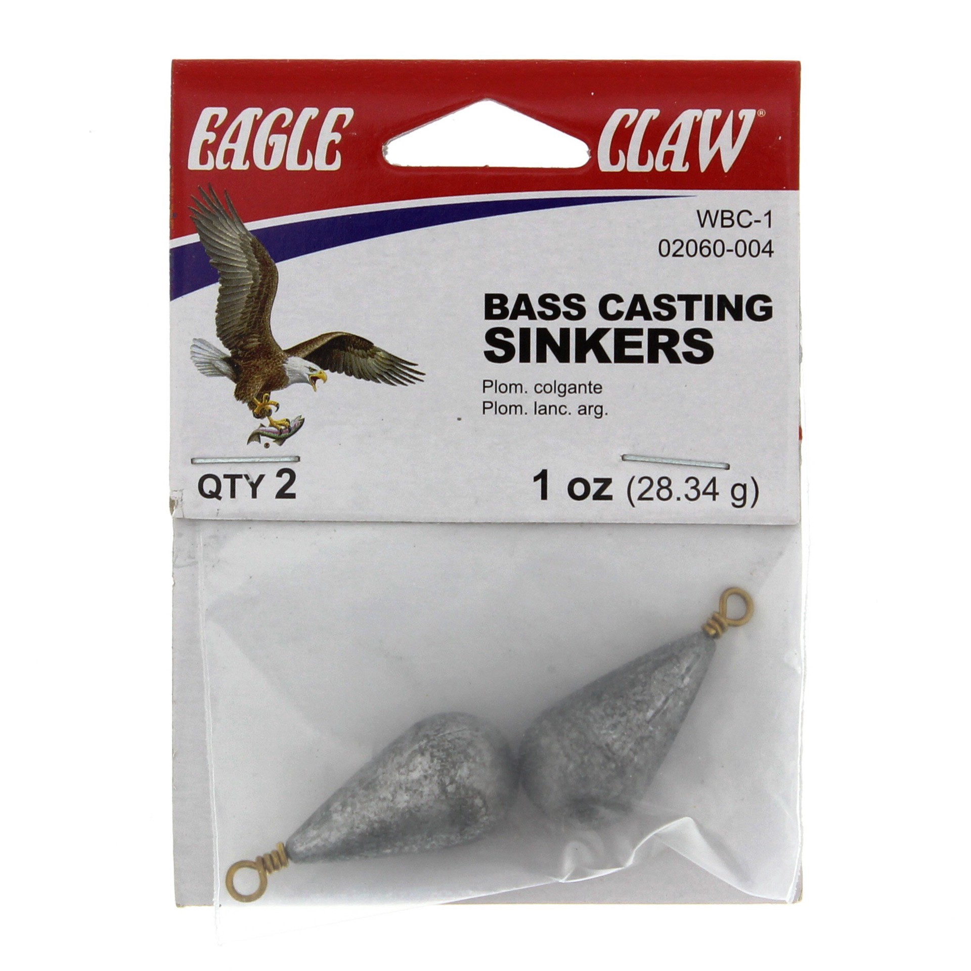 slide 1 of 1, Eagle Claw 1 OZ Bass Cast Sinker, 2 ct