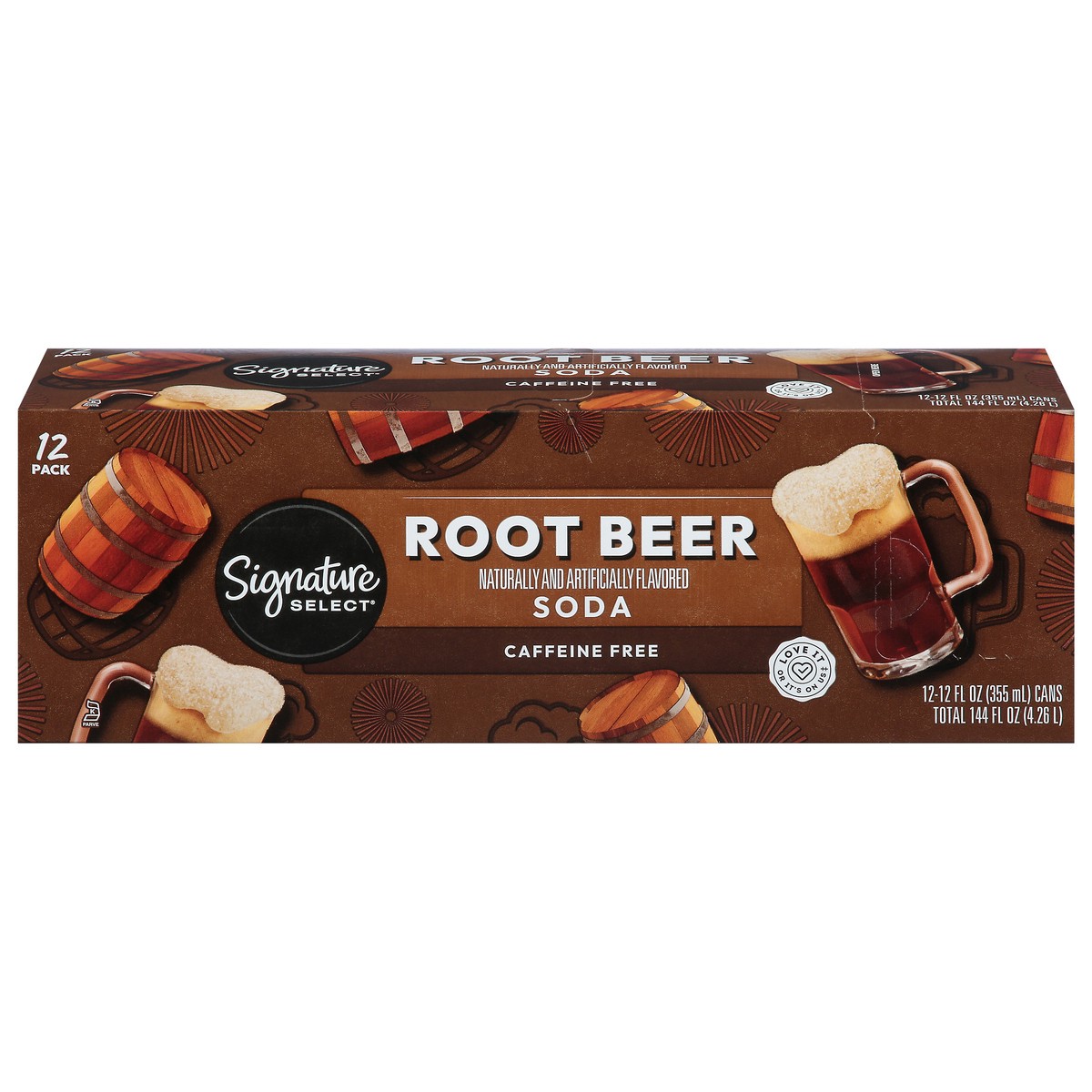 slide 2 of 14, Signature Select Caffeine Free Root Beer Soda 12 Pack 12 - 12 fl oz Cans, 12 ct; 12 fl oz