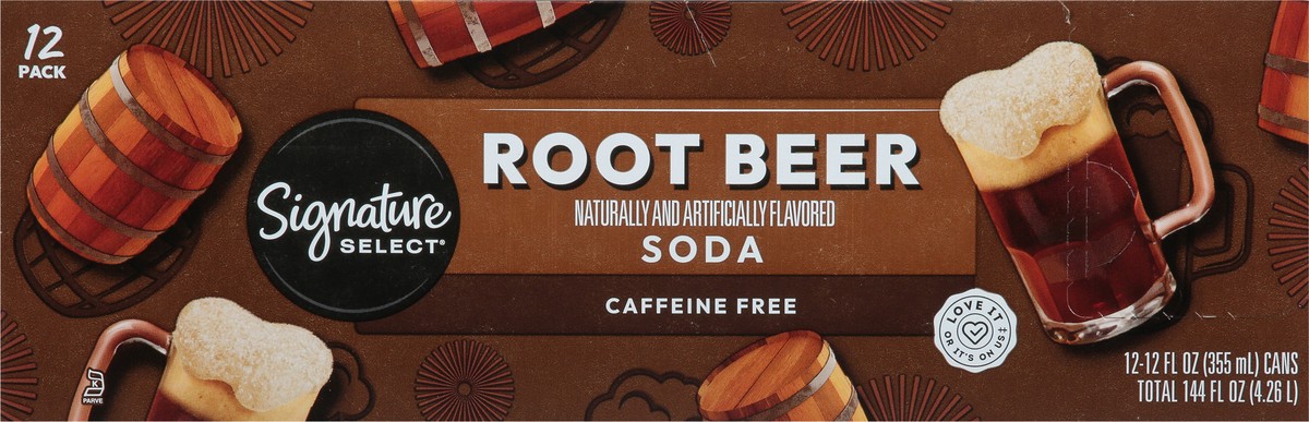 slide 11 of 14, Signature Select Caffeine Free Root Beer Soda 12 Pack 12 - 12 fl oz Cans, 12 ct; 12 fl oz